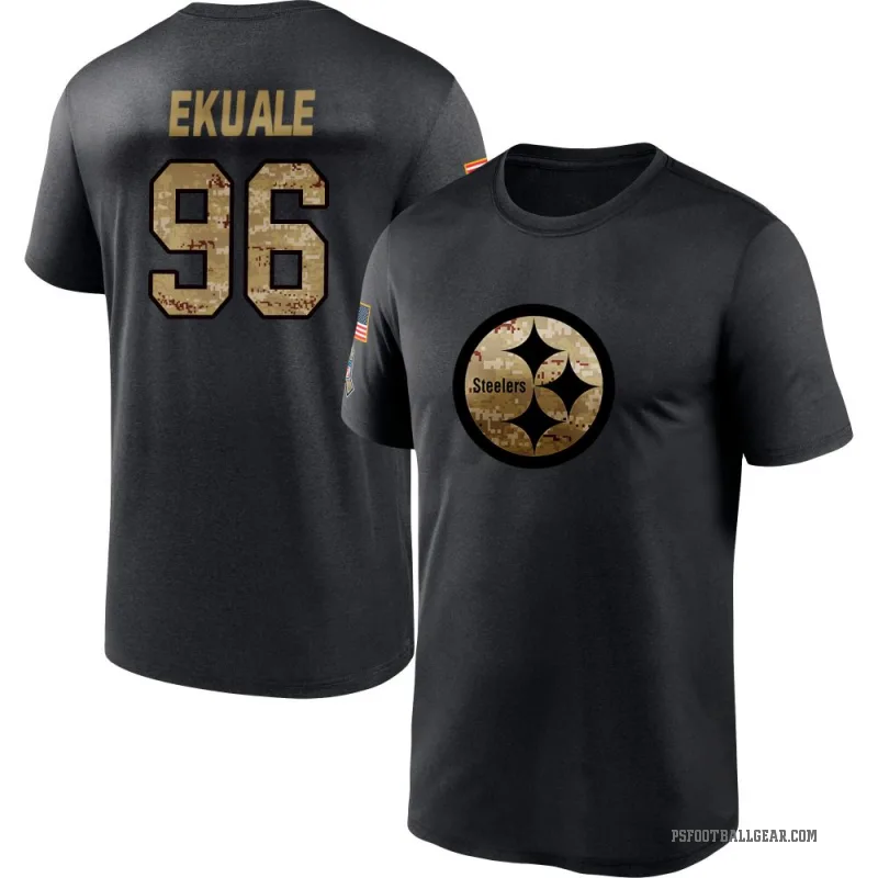 Daniel Ekuale Youth Black Pittsburgh Steelers 2020 Salute To Service Performance T-Shirt