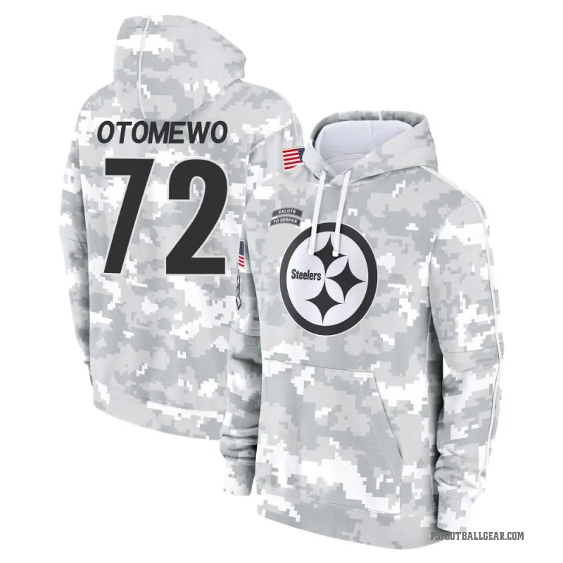 Esezi Otomewo Youth Camo Pittsburgh Steelers Arctic 2024 Salute to Service Club Fleece Pullover Hoodie