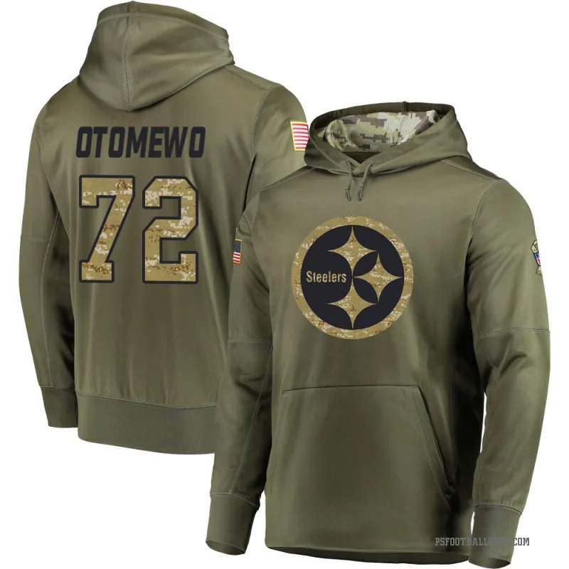 Esezi Otomewo Youth Olive Pittsburgh Steelers Salute to Service Pullover Hoodie