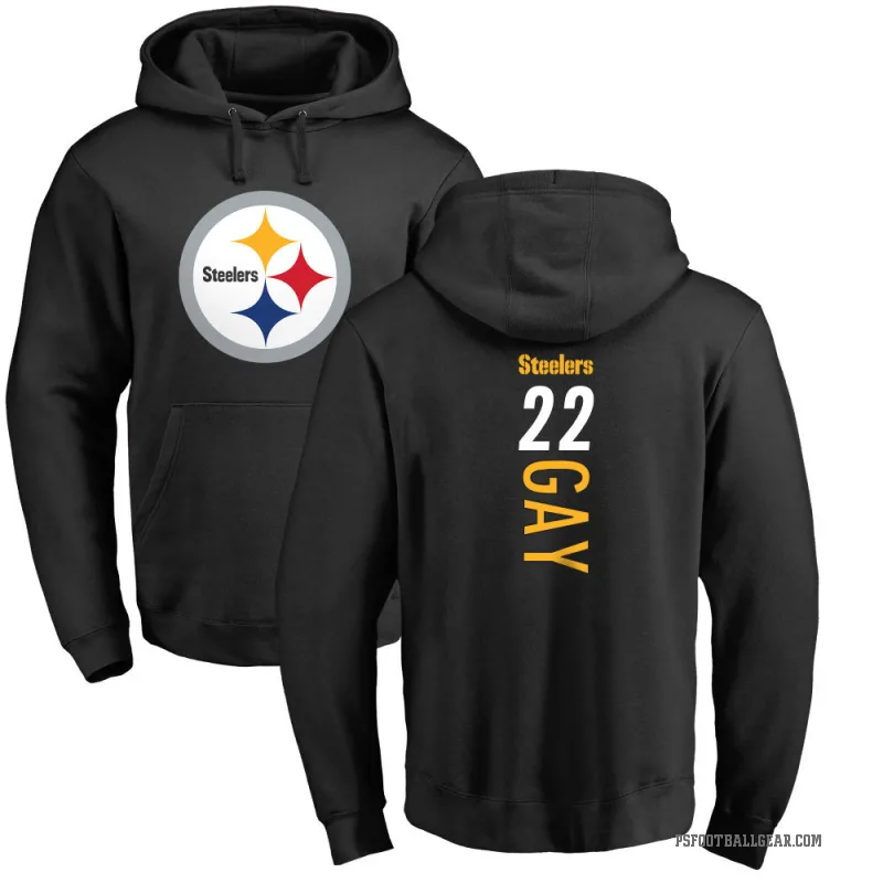William Gay Men's Black Pittsburgh Steelers Pro Line Backer Pullover Hoodie