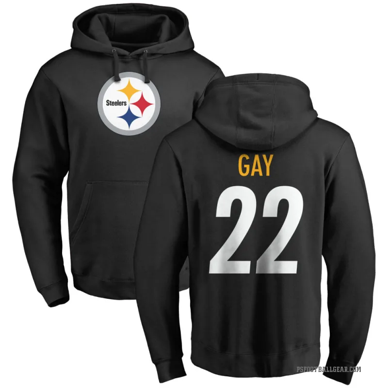 William Gay Men's Black Pittsburgh Steelers Pro Line Logo Pullover Hoodie