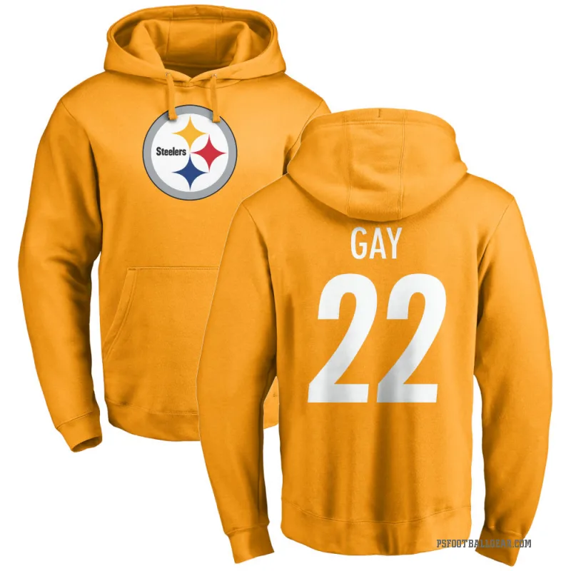 William Gay Men's Gold Pittsburgh Steelers Pro Line Logo Pullover Hoodie